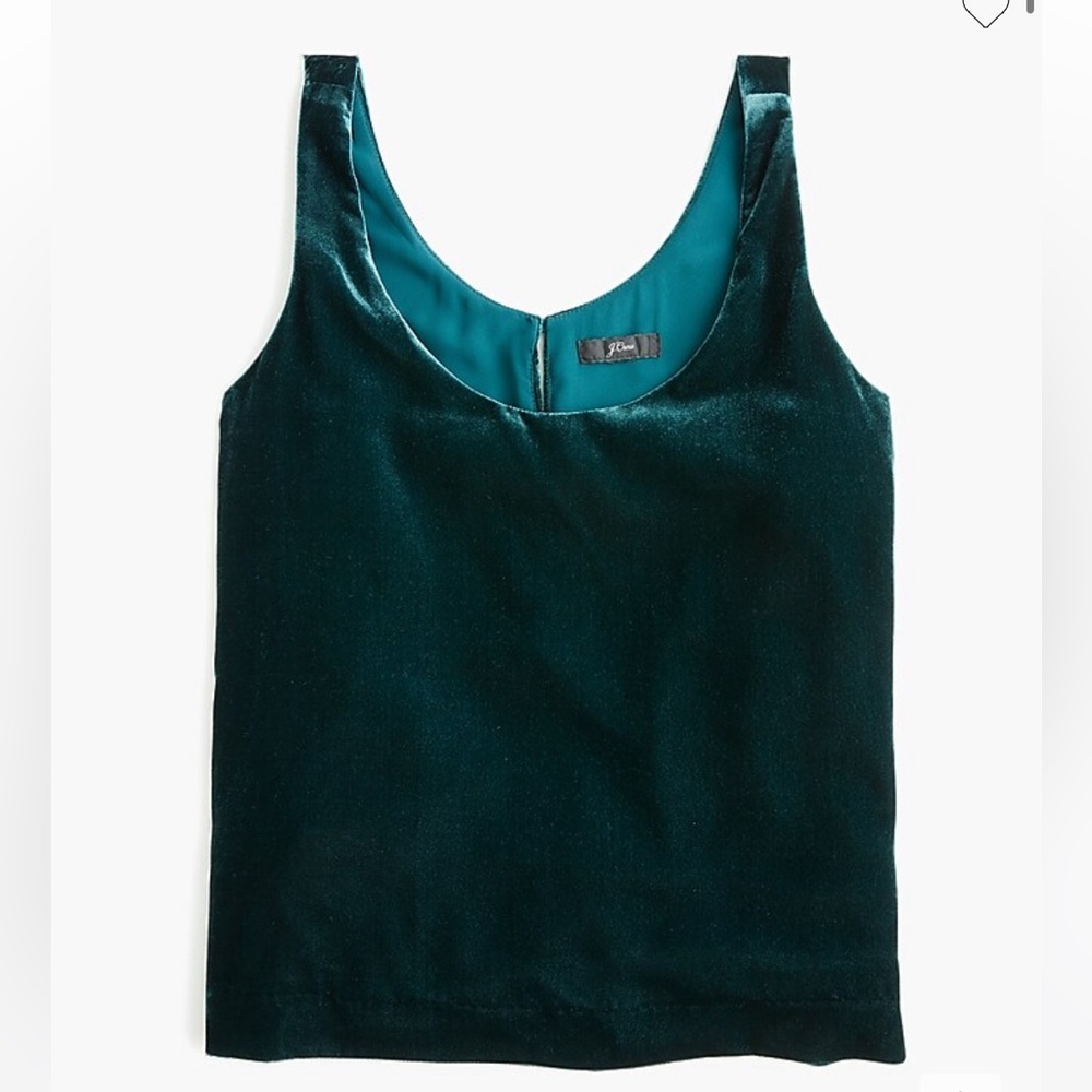 JCrew Velvet Green Tank Top